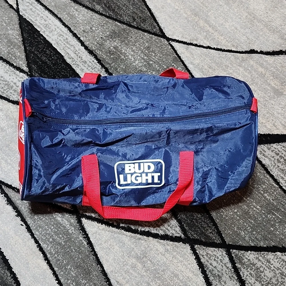 VINTAGE RARE BUD LIGHT BEER WATER-RESISTANT DUFFEL BAG